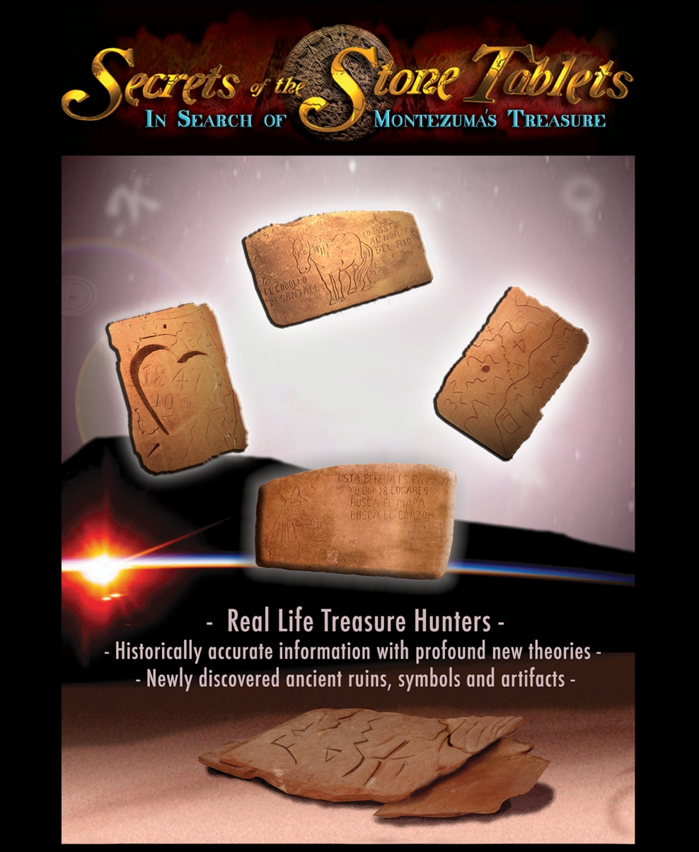 Cover Artwork for The Documentary Secrets Of The Stone Tablets In Search Of Montezuma's Treasure
